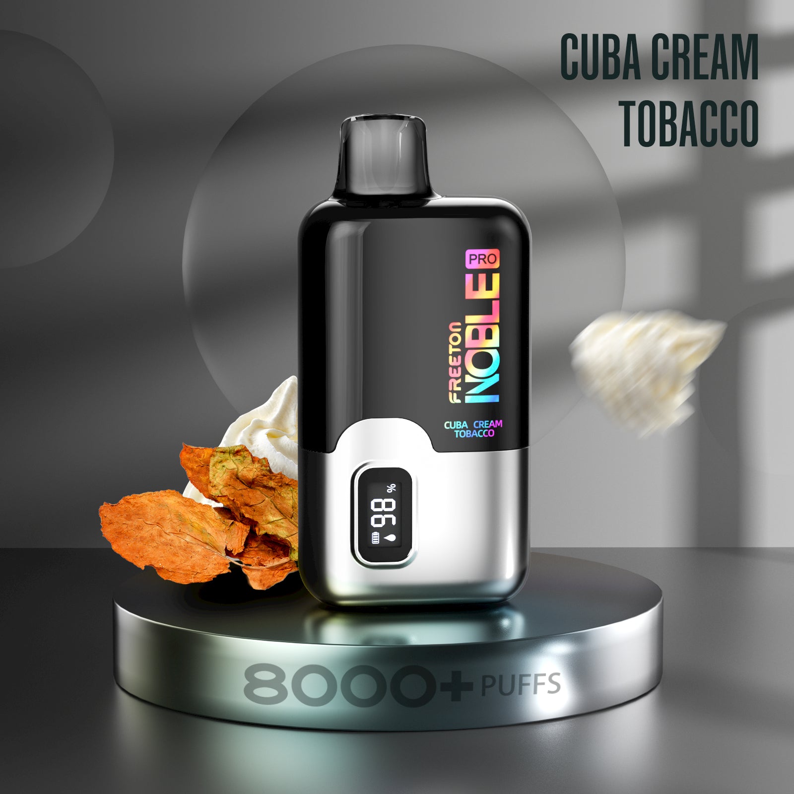 Freeton Noble Pro Cuba Cream Tobacco 8000+ Puffs