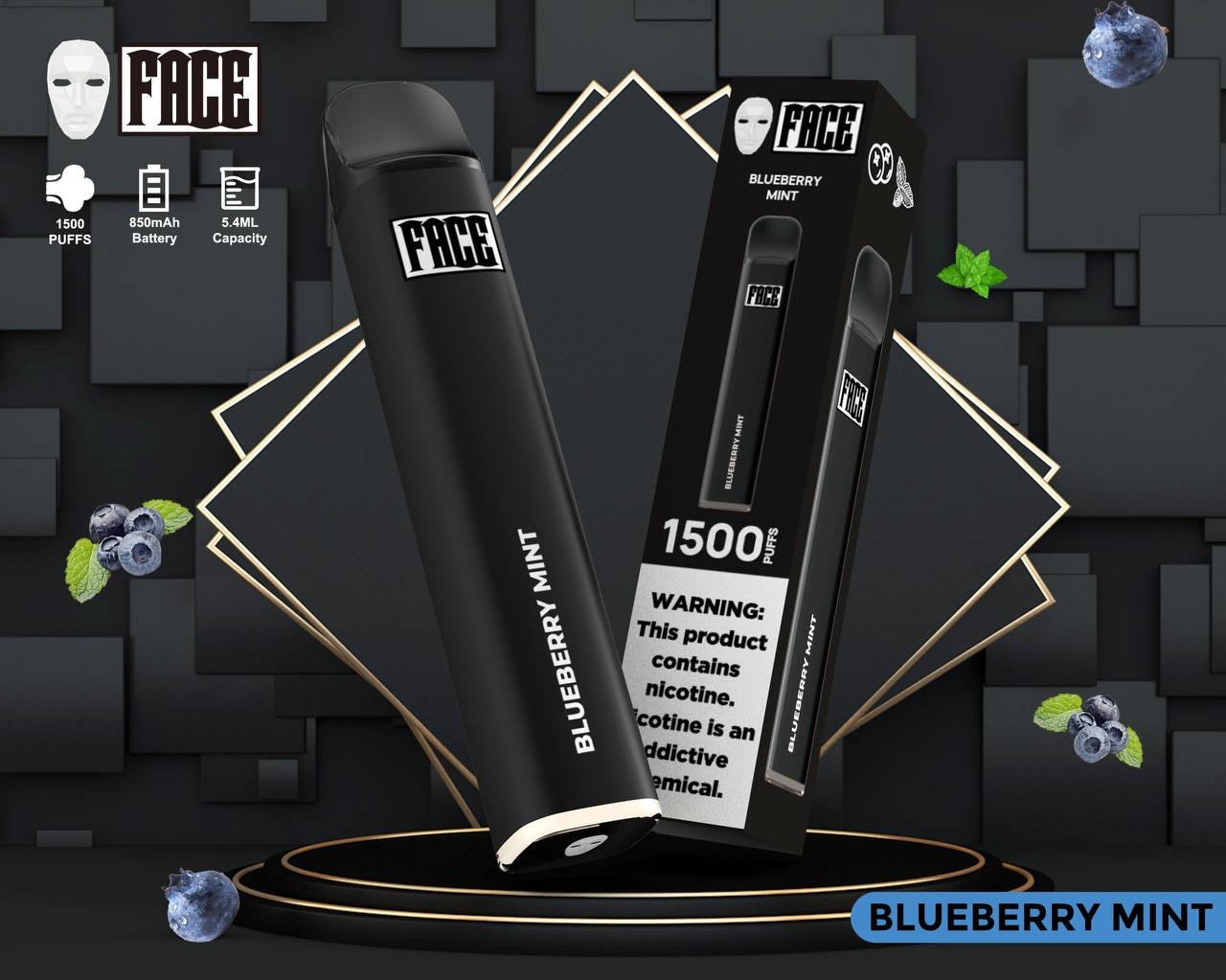 Face blueberry Mint 1500